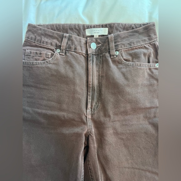 DYNAMITE BROWN STRAIGHT LEG JEANS - Picture 3 of 3